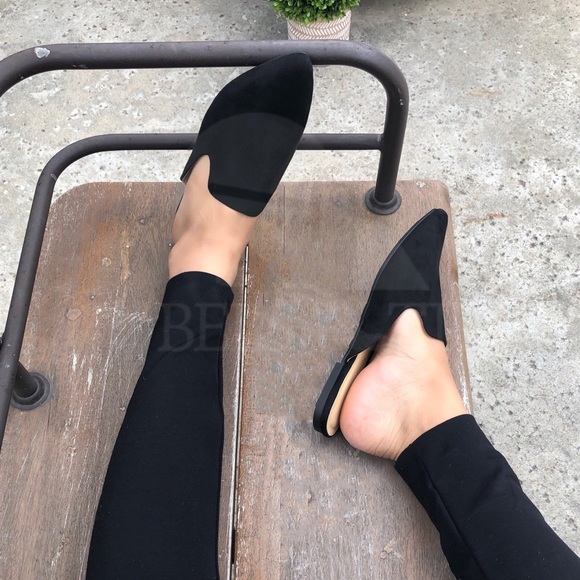 Shoes - RESTOCKED❤️Everyday Essential Pointed Black Mules
